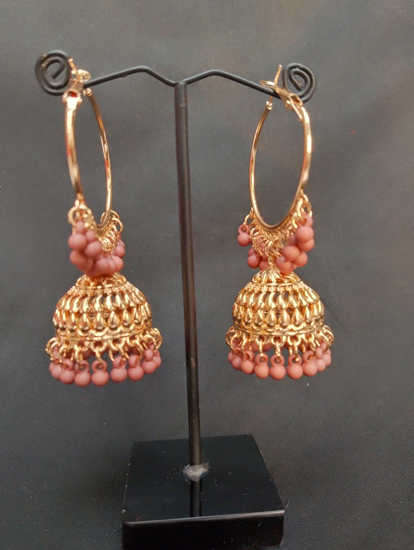 Trendy Hoop Earrings with Jhumka