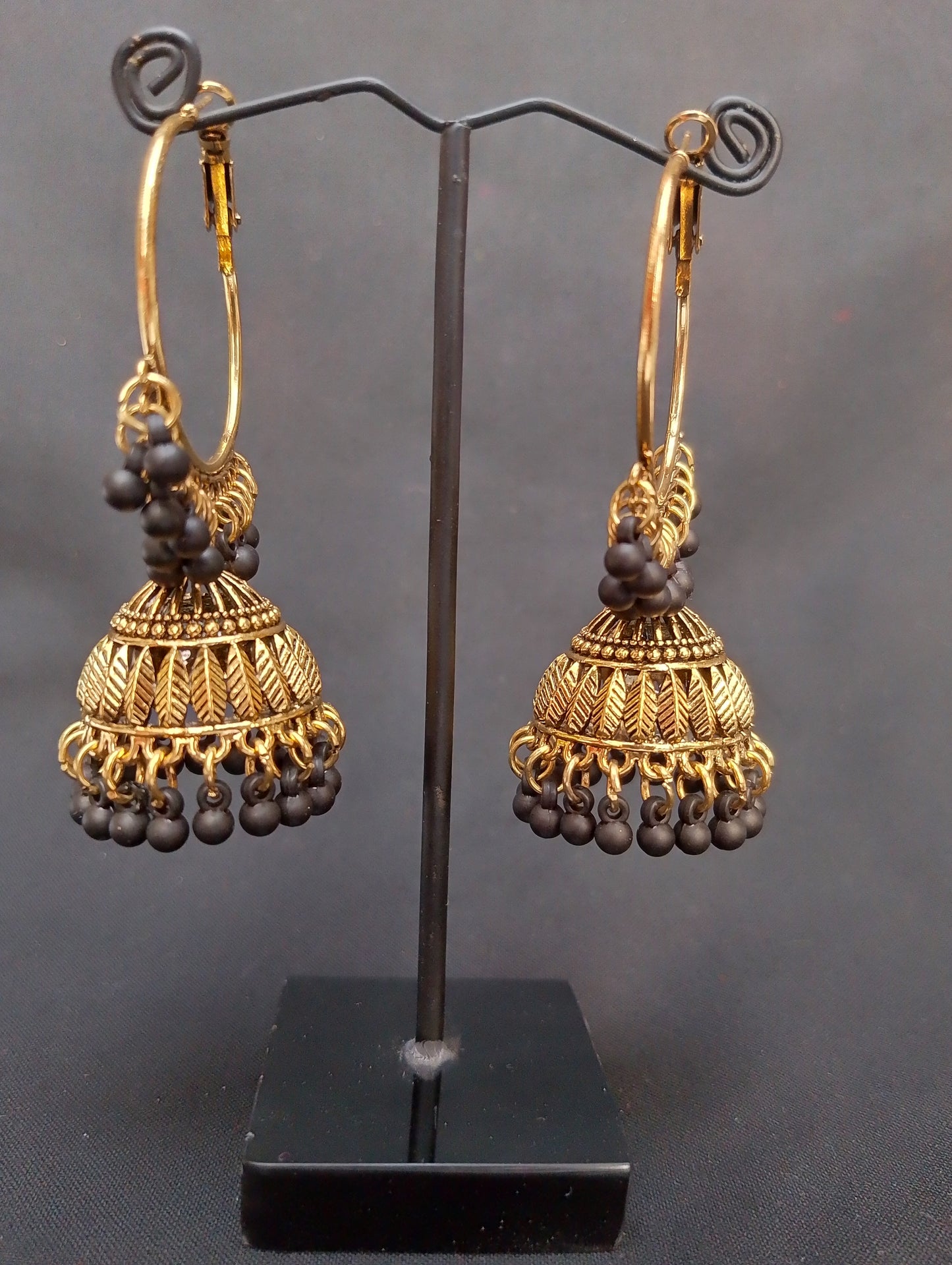 Trendy Hoop Earrings with Jhumka